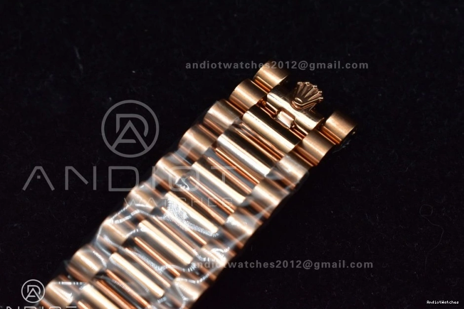 402 DayDate Steel A President RG Dial Crystal 40 Meteorite on Bracelet Markers SmartChoice 316L TWF 0520